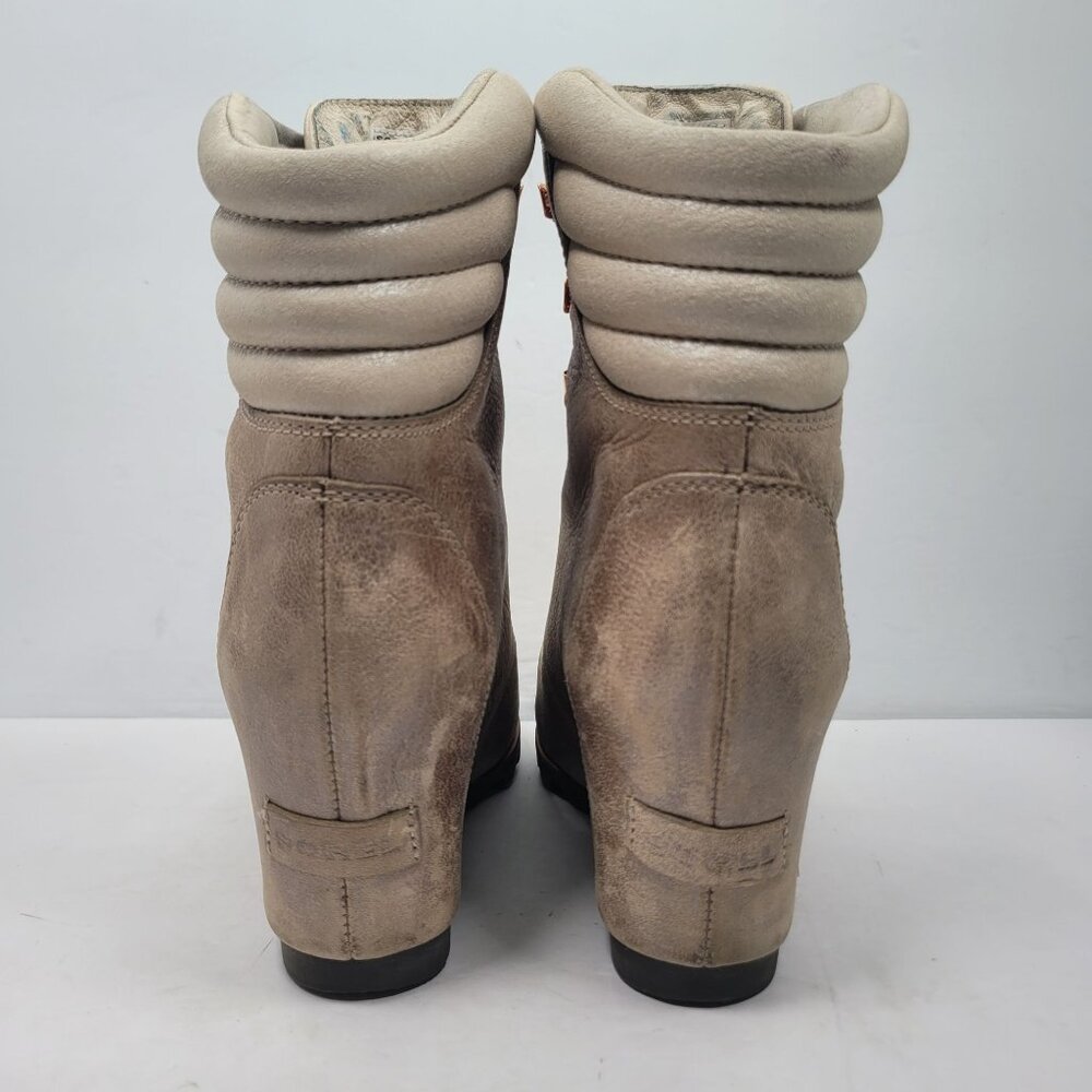 Sorel Conquest Holiday Women's Taupe Wedge Boots NL2771-2714 US Size 10 - Picture 4 of 11